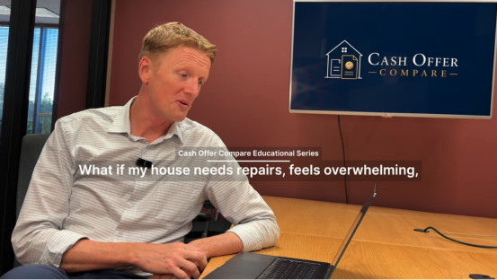 Andrew Nelson discussing homes that need repairs